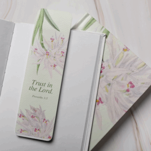 Floral Faith Bookmark – “Trust in the Lord”