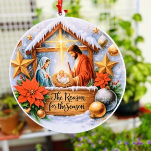 Christmas Decor - Wall hanging Christmas Nativity Scene - Reason for this season