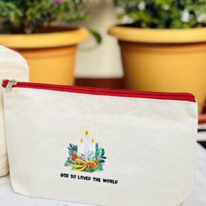 Christ-Centred Christmas Mini Pouch - God so loved the world